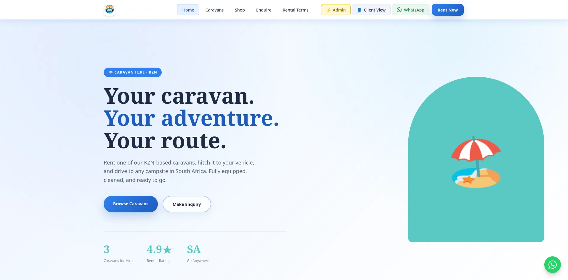Coastal Rentals website screenshot