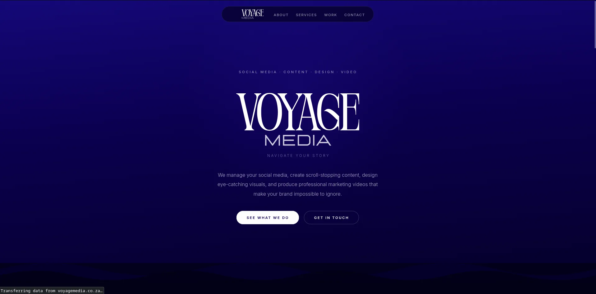 Voyage Media website screenshot